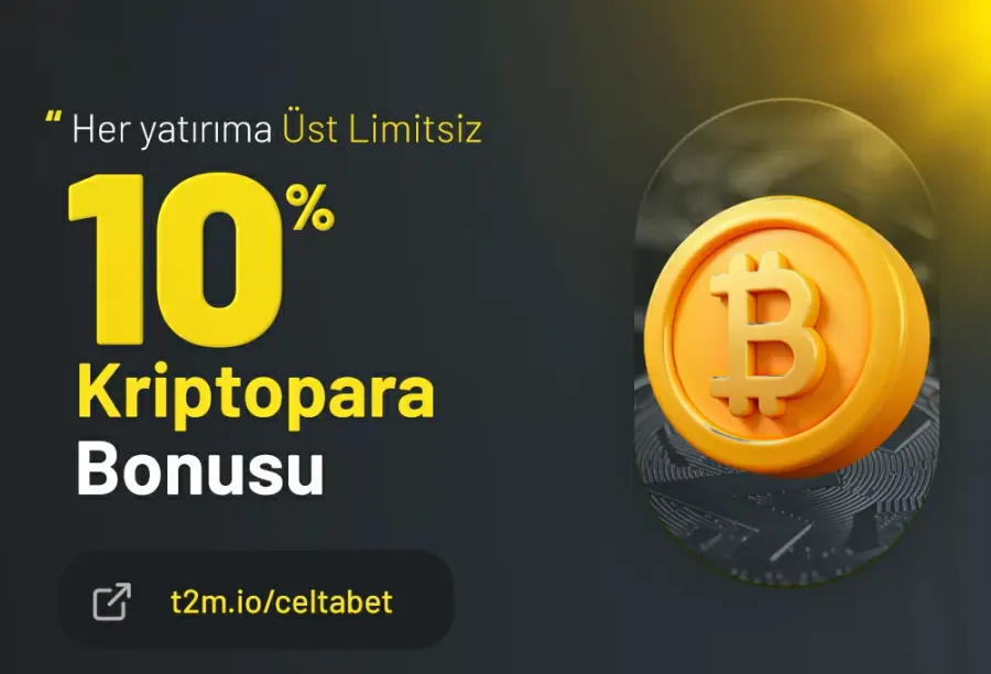 Celtabet %10 Çevrimsiz, Üst Limiti Olmayan Kriptopara Bonusu!