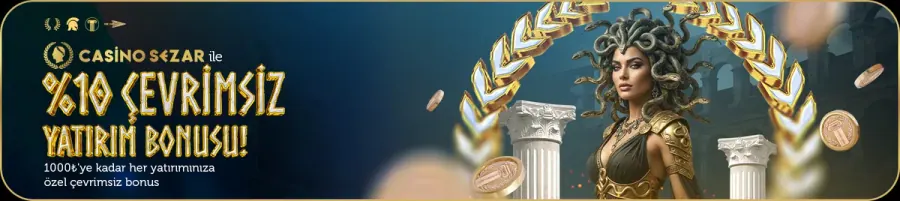 Casinosezar %10 Çevrimsiz Yatırım Bonusu