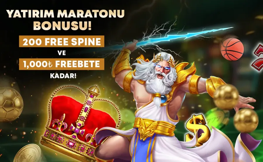 5Stakes Yatırım Maratonu Bonusu! 200 Freespin ve 1.000₺ Freebete Kadar!