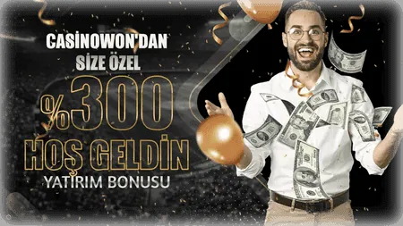 Casinowon Casinowon'dan Size Özel %300 Hoş Geldin Yatırım Bonusu!